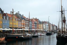 Copenhagen Port Boats view