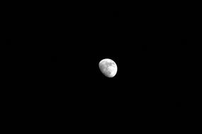 Moon white black sky