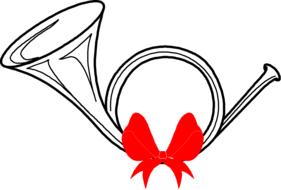 horn music instrument drawing