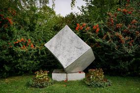 marble cube in the park