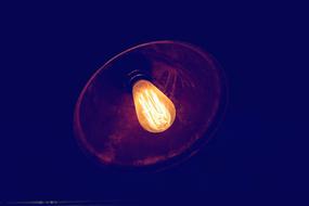 electric lamp in the dark