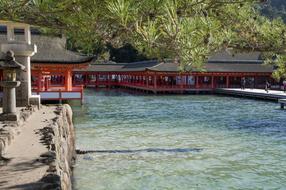 the swimming pool outside the Chinese houses