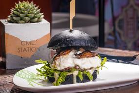 delicious burger with cheese