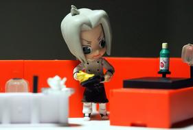 Waitress figure in the kitchen