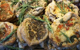 hot bread with cheese and spices