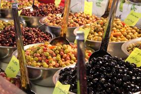 ripe olives in a plate