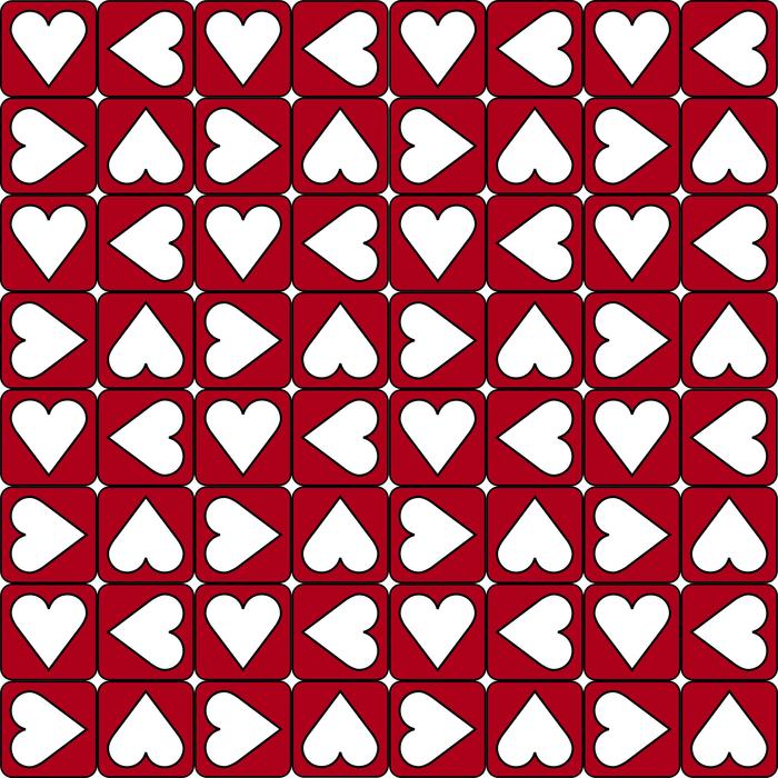 red heart silhouette white