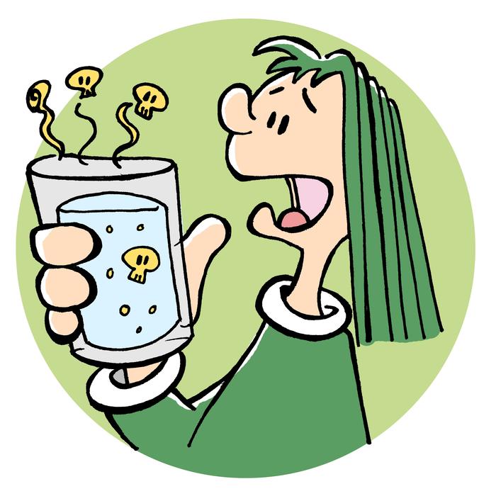 contaminated water glass girl