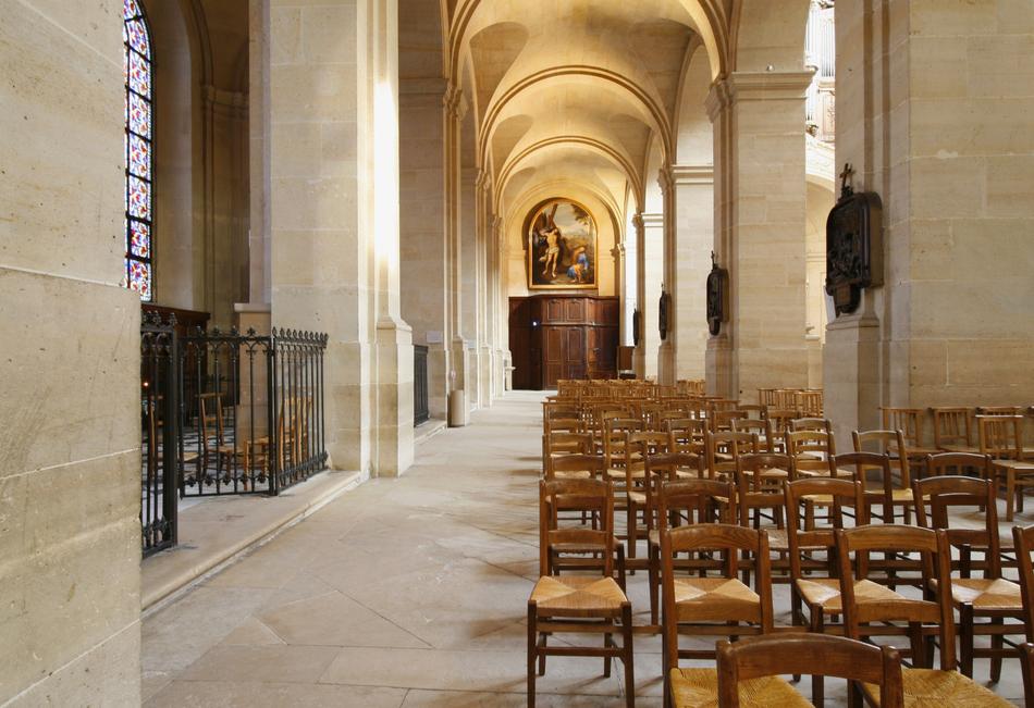a room with chairs