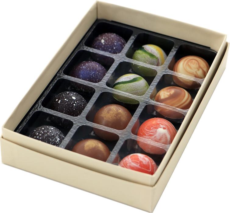 packaged colored truffles