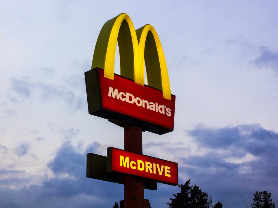 bright mcdonaldstreet sign