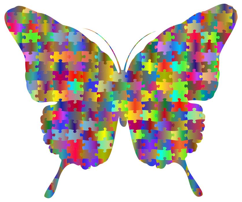 colored butterfly puzzle