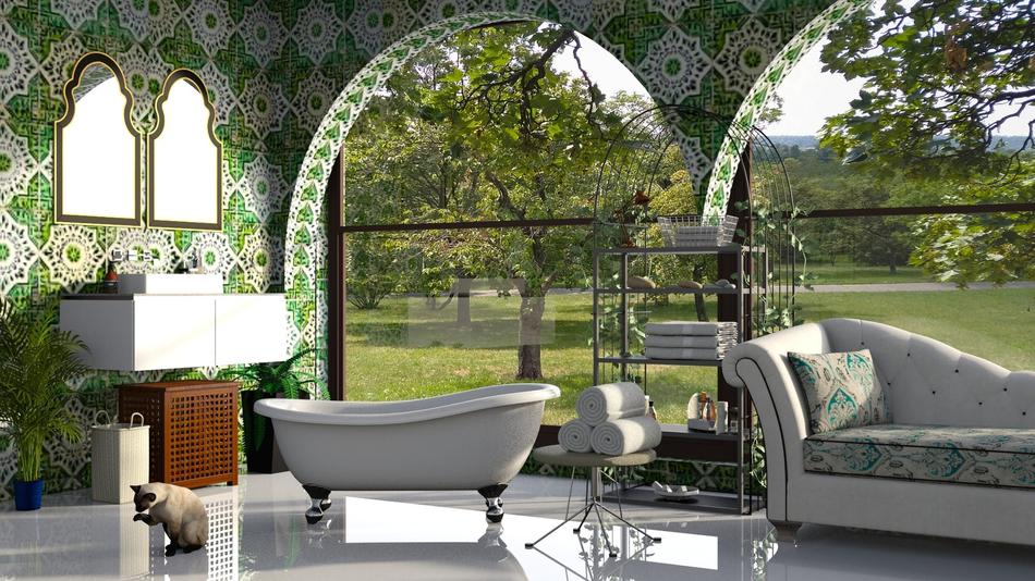 Bath Bathroom Green
