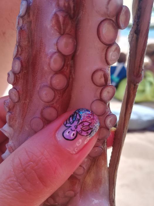 octopus in a girl hand