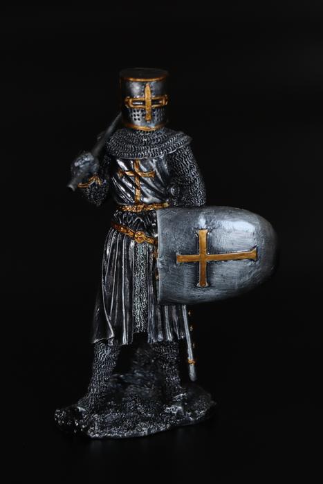 knight in armor with black background