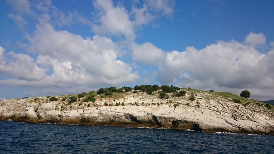 Islet Seaside Clouds