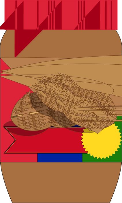 Peanut graphic drawing