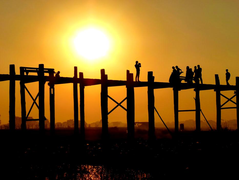 Sunset Bridge Burma