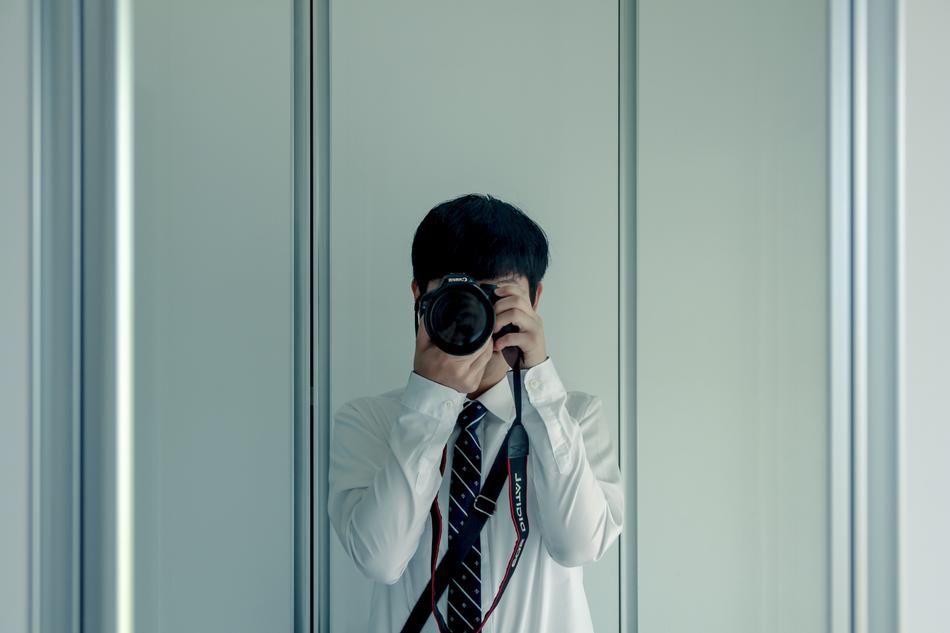 Vertical Portrait of Camera man