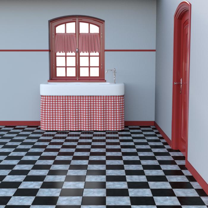 retro kitchen room