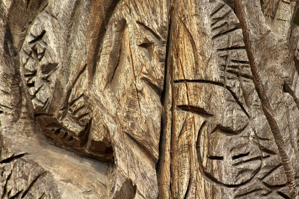 Wood Carved The Background