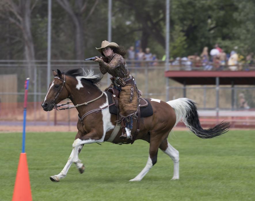 man on horseback hunting