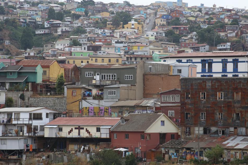 Houses built on a hill