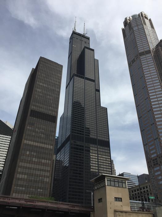 glass tall building in the city