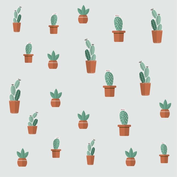 background green potted cactus