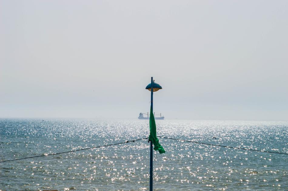 Sea at sun backlighting