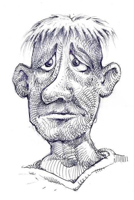 the head of the man male face