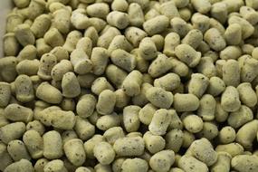 salted cheese with basil