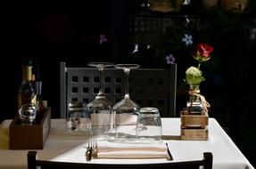 beautifully set table