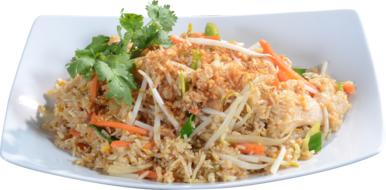 Healthy dish with rice and vegetables