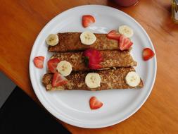 breakfast with pancakes and berries