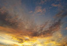 Yellow Sunset Clouds view