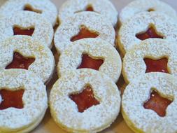 Sweet cookies with icing