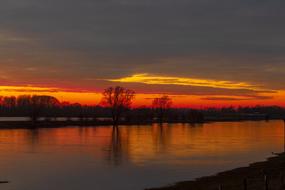 Sunset River Landscape