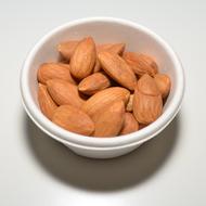 raw almonds in a plate