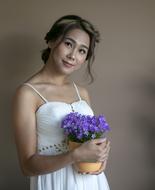 Girl Flower Young