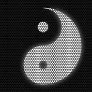 yin and yang sign lamp