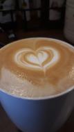 cappuccino with heart pattern