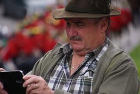 Photo Mobile person hat