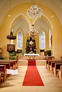 church walkway windows