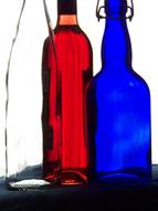 colored glass bottles