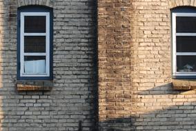 Wall Stones Opposites at sunlight