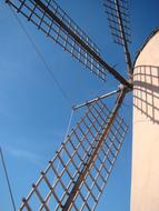 Windmill at Mediterranean sea