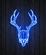 deer head glowing