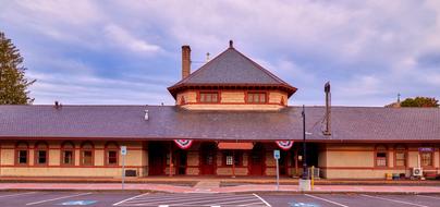 Train Station Panorama Laconia New