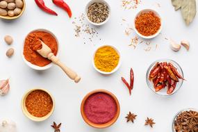 fragrant spices on the table